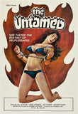 Original vintage THE UNTAMED linen backed one sheet adults only XXX erotic movie poster circa 1978.