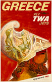GREECE - FLY TWA JETS - UP UP AND AWAY