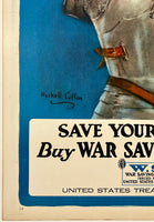 JOAN OF ARC SAVED FRANCE - SAVE YOUR COUNTRY - BUY WAR SAVINGS STAMPS