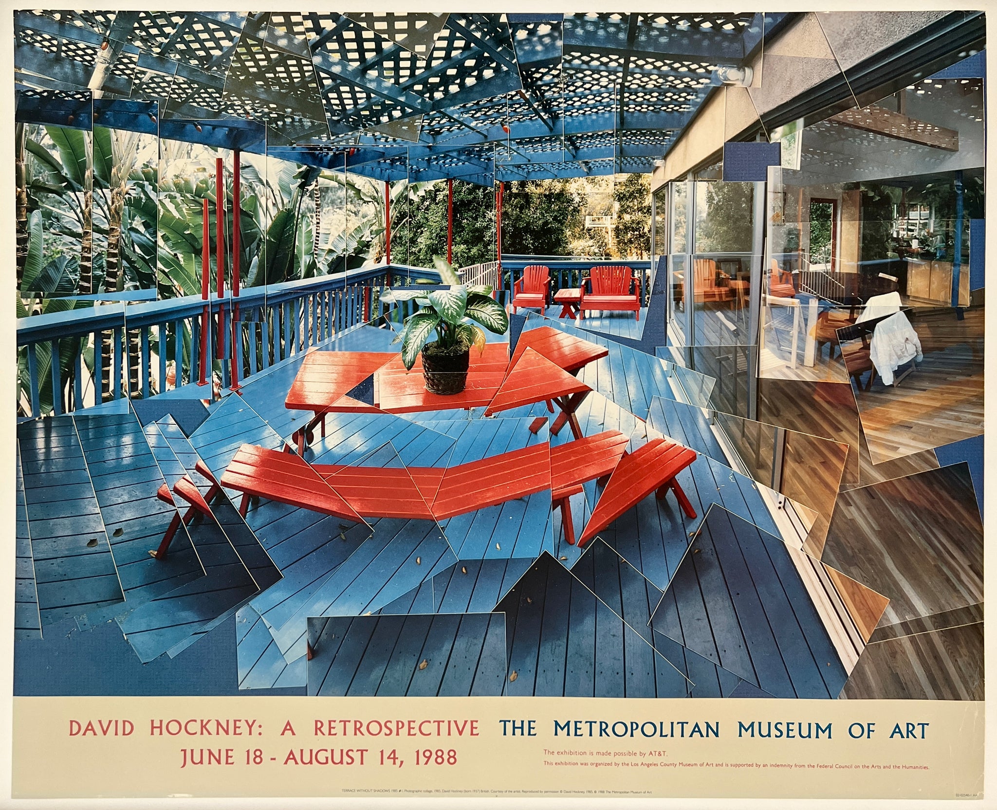 Original Vintage Poster DAVID HOCKNEY - A RETROSPECTIVE - MOMA