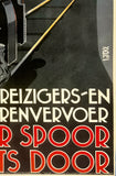 PER SPOOR 'S NACHTS DOOR - Dutch Railroad Poster