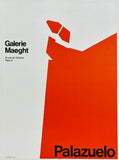 Original vintage GALERIE MAEGHT - PALAZUELO linen backed French exhibition travel affiche poster plakat by artist Pablo Palazuelo circa 1970.