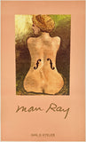 Original vintage David MAN RAY - LE VIOLIN D'INGRES linen backed art exhibition poster plakat affiche printed circa 1976.