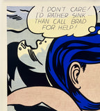 ROY LICHTENSTEIN - DROWNING GIRL - MUSEUM OF MODERN ART NEW YORK MOMA 1989