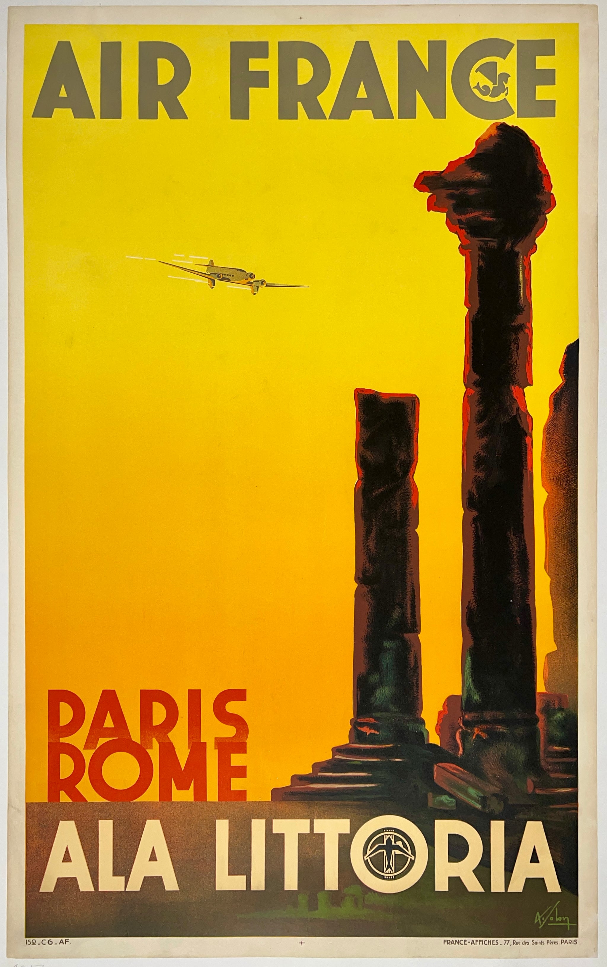 Air France: Merveilles de la Terre by Roger Bezombes - Vintage Posters Air France: Merveilles de la Terre by Roger Bezombes - Vintage Posters