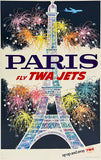 PARIS - FLY TWA JETS - UP UP AND AWAY (Small Format 15.7" x 25")