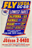 FLY USOA DC-6B - UNITED STATES OVERSEAS AIRLINES