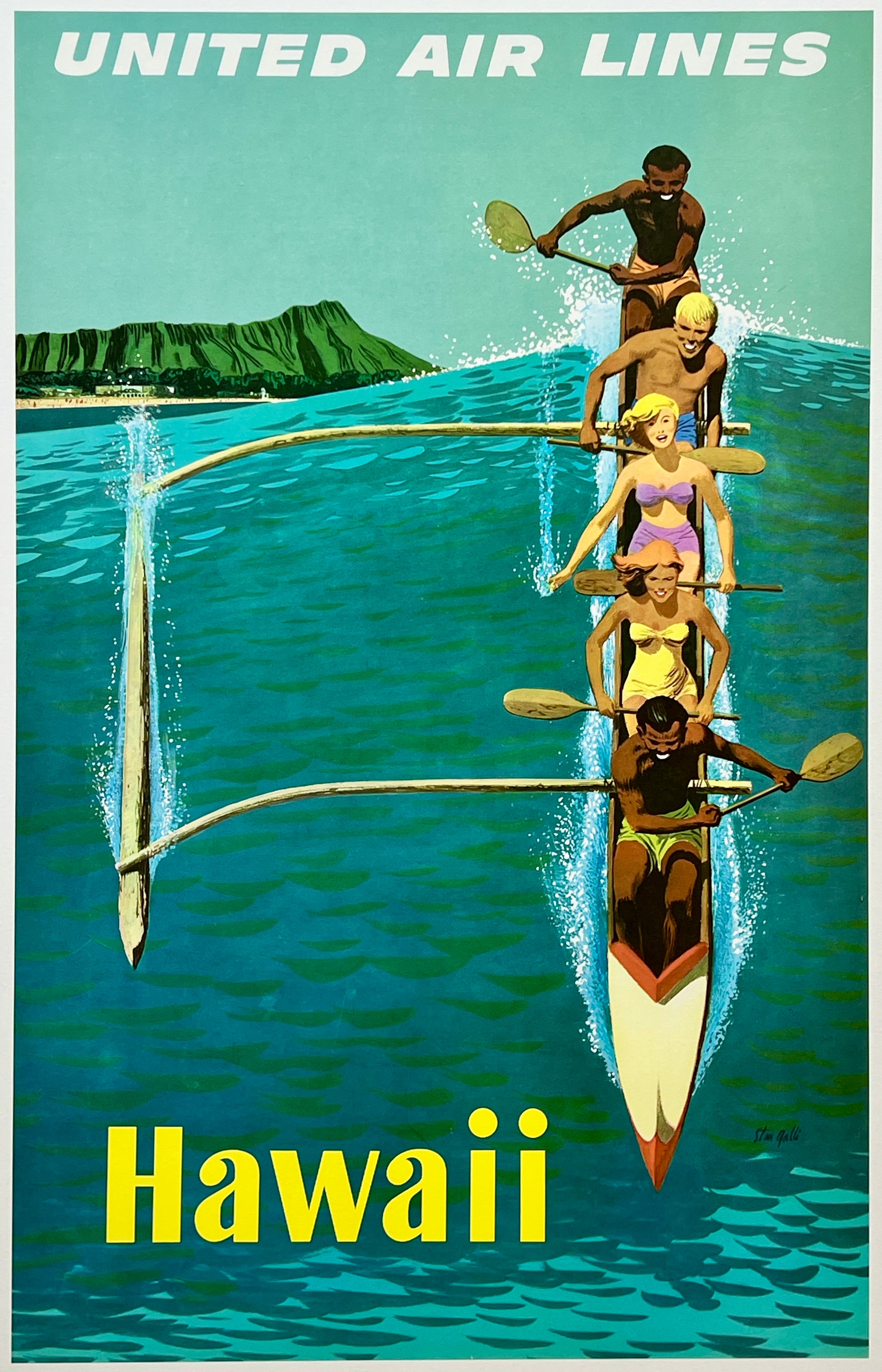 United Airlines Rare Original Vintage Posters | CVP