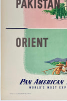 FLY BY CLIPPER TO THE NEAR EAST, INDIA & PAKISTAN, ORIENT - PAN AMERICAN WORLD AIRWAYS - PAN AM