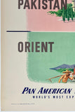 FLY BY CLIPPER TO THE NEAR EAST, INDIA & PAKISTAN, ORIENT - PAN AMERICAN WORLD AIRWAYS - PAN AM