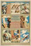 Original vintage The National Savings Habit Develops Character linen backed motivational poster plakat affiche by artist Nowell Edwards, circa 1930s.