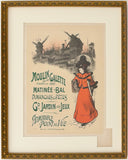 Original vintage MOULIN GALETTE art nouveau poster from the Maitres de L'Affiche book by artist Roedel, circa 1897. This poster is plate number 75.
