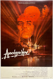 Original vintage Apocalypse Now linen backed one sheet movie poster featuring images of Brando and Sheen and directed by Francis Ford Coppola, circa 1979.