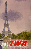 FLY TWA TO PARIS - TRANS WORLD AIRLINES