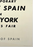 NEW YORK WORLD'S FAIR 1964 - CONTEMPORARY ART OF SPAIN - PICASSO