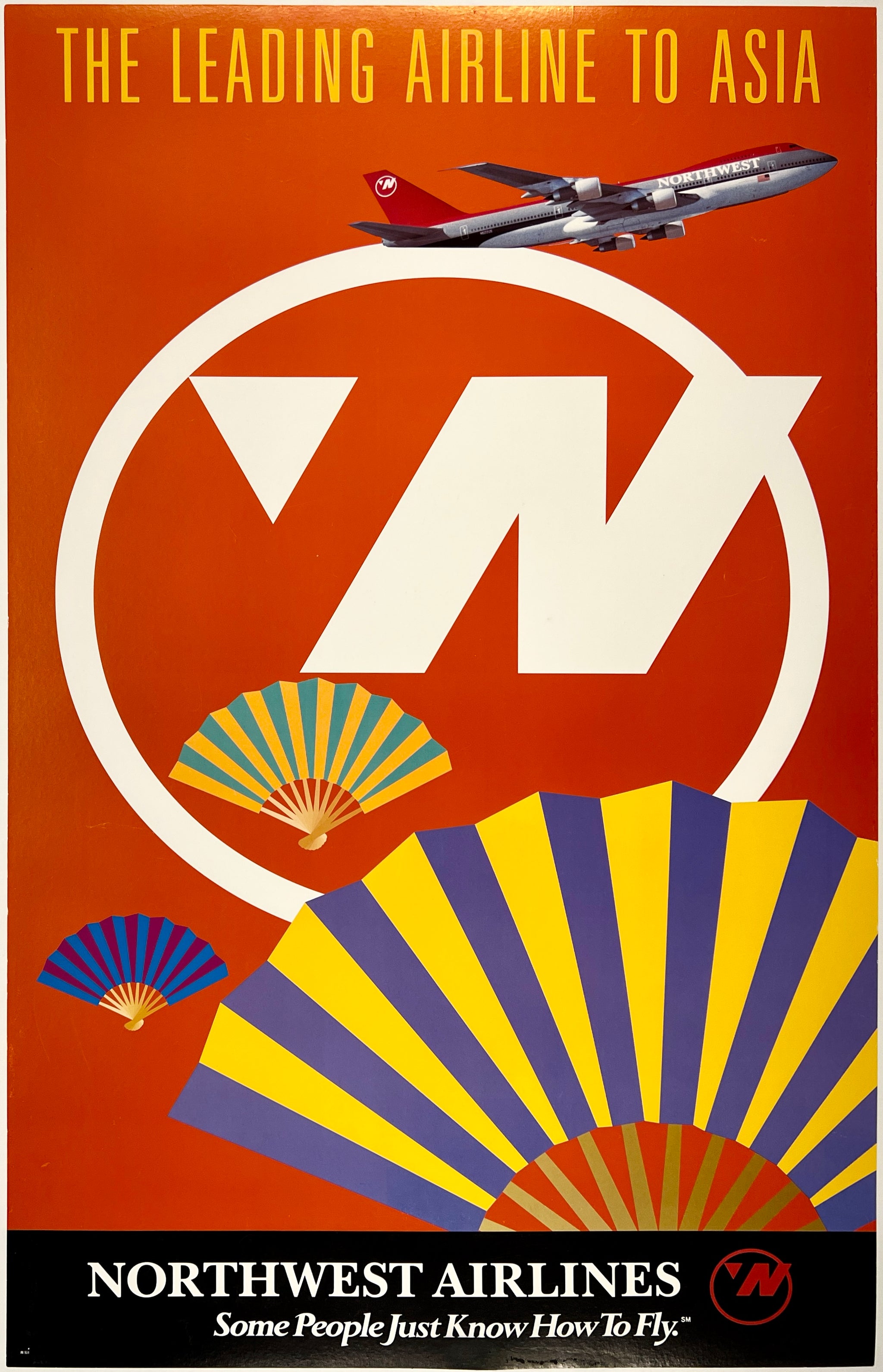 NORTHWEST AIRLINES Poster THE LEADING AIRLINE TO ASIA – CHICAGO