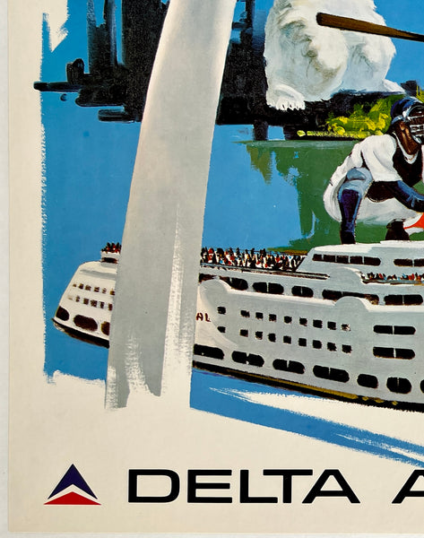 Original Vintage Poster St.Louis - DELTA AIR LINES – CHICAGO VINTAGE ...