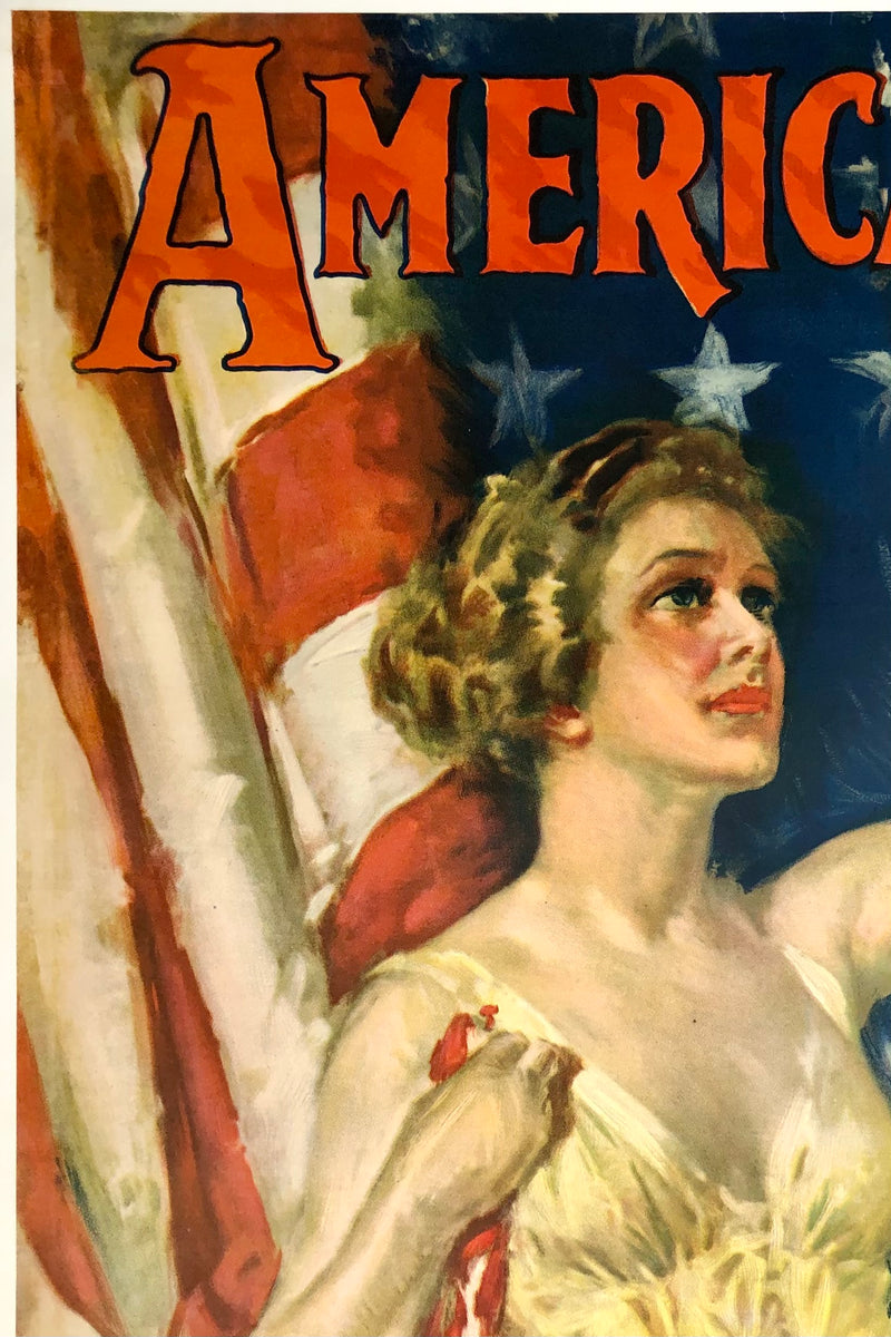 Original Vintage Poster AMERICANS ALL! VICTORY LIBERTY LOAN