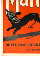 TEUFEL HUNDEN - GERMAN NICKNAME FOR U.S. MARINES - DEVIL DOG RECRUITING STATION