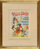 Original vintage A La Place Clichy French art nouveau poster from the Maitres de L'Affiche book by artist Rene Pean, circa 1897. This poster is plate number 191.