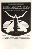 Original vintage High Priestess of Sexual Witchcraft linen backed adult sexploitation X rated one sheet movie poster starring Georgina Spelvin circa 1973.