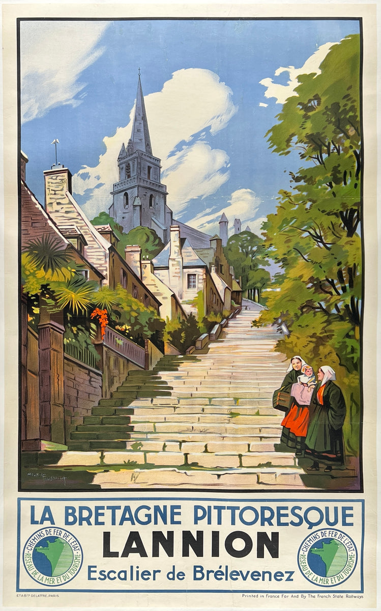 Affiche Vintage Bretagne - Poster Haut Qualité 50x75cm - Reproduction D'ancienne Affiche Rf167