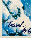 WINTER BEWITCHES - TRAVEL BY GREYHOUND - Mini Poster