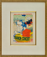 Original vintage Trianon Concert French art nouveau poster from the Maitres de L'Affiche book by artist Georges Meunier, circa 1897. This poster is plate number 62.
