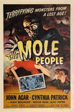 Original vintage The Mole People - Terrifying Monsters From A Lost Age linen backed sci-fi science fiction movie poster by artist Joseph Smith, circa 1956.