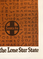 SANTA FE RAILROAD - TEXAS - FAMOUS BRANDS OF THE LONE STAR STATE