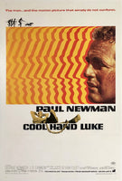 Original vintage Cool Hand Luke linen backed one sheet 1 sh movie poster featuring Paul Newman in the title role, circa 1967.
