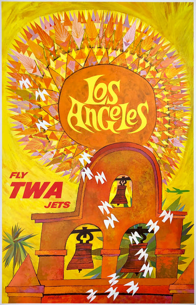 American Airlines Los Angeles vintage travel poster - VINTAGE POSTER