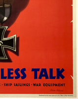 AWARD FOR CARELESS TALK - DON'T DISCUSS TROOP MOVEMENTS - SHIP SAILINGS - WAR EQUIPMENT