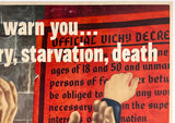 WE FRENCH WORKERS WARN YOU...DEFEAT MEANS SLAVERY, STARVATION, DEATH