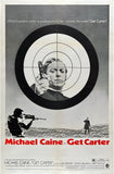 Original vintage Get Carter Style B linen backed one sheet movie poster featuring Michael Caine, circa 1971.