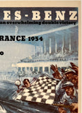 MERCEDES BENZ - GRAND PRIX OF FRANCE 1954 8.1" x 11.6"