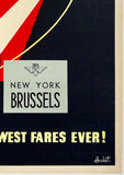 SABENA BELGIAN AIR LINES - NEW YORK-BRUSSELS (Mini Poster)