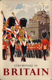 Original vintage Ceremonial in Britain London British travel and tourism poster by artist Albert Brenet, circa 1955.