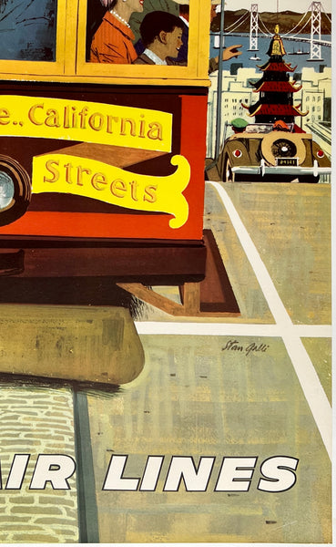 Illustration San Francisco - Vintage Travel Poster