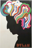 Original vintage Dylan linen backed psychedelic pop art poster by artist Milton Glaser, circa 1966. This poster was included as an insert in the album Bob Dylan's Greatest Hits.