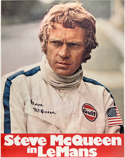 Original vintage Steve McQueen In Le Mans linen backed German A1 teaser car racing movie poster plakat affiche, circa 1971.