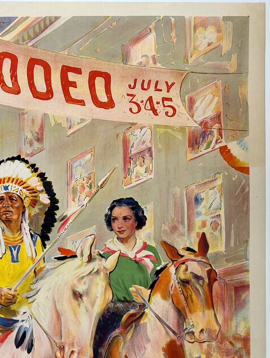 Original Vintage Poster NORTHERN PACIFIC RAILROAD - RODEO PARADE ...