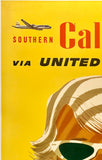 SOUTHERN CALIFORNIA VIA UNITED AIR LINES - With Plane Top Left