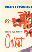 NORTHWEST ORIENT AIRLINES - SEE THE ENCHANTING ORIENT
