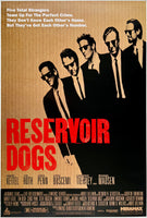 Original vintage Reservoir Dogs linen backed one sheet crime thriller movie poster featuring Harvey Keitel, Tim Roth, Chris Penn, Steve Buscemi, Michael Madsen, circa 1992.