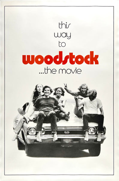 Original vintage This Way To Woodstock The Movie linen backed one sheet movie poster circa 1970.